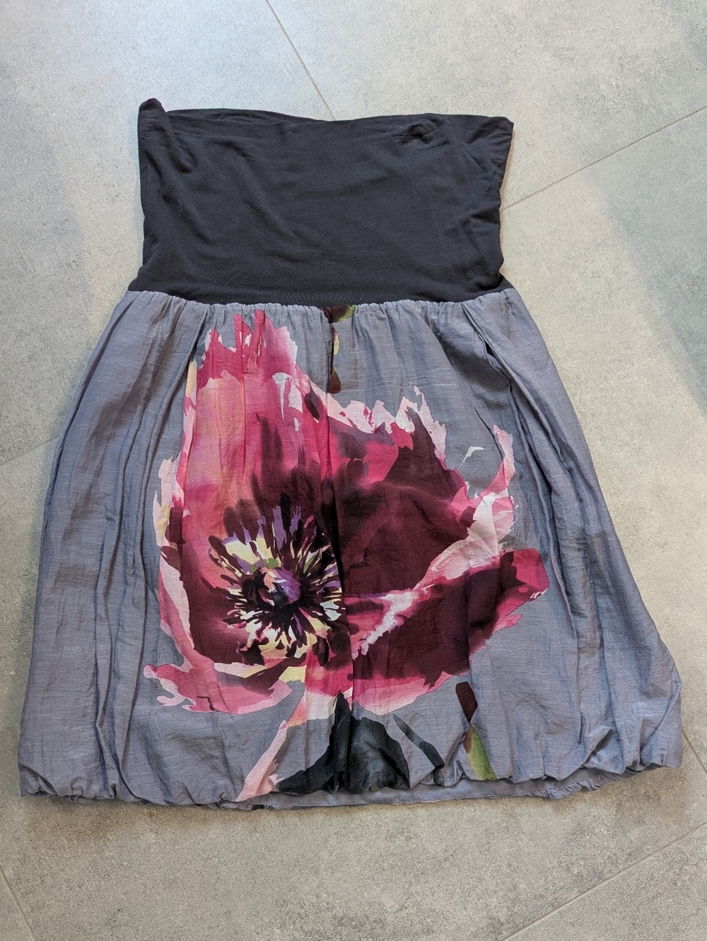 Linea Domani Maternity Bubble Skirt Size 10 Floral Cotton Silk Blend Elastic Wai